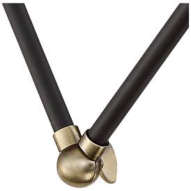 Image5 of 360 Lighting Wray Black and Antique Brass Plug-In Wall Lamps Set of 2 more views