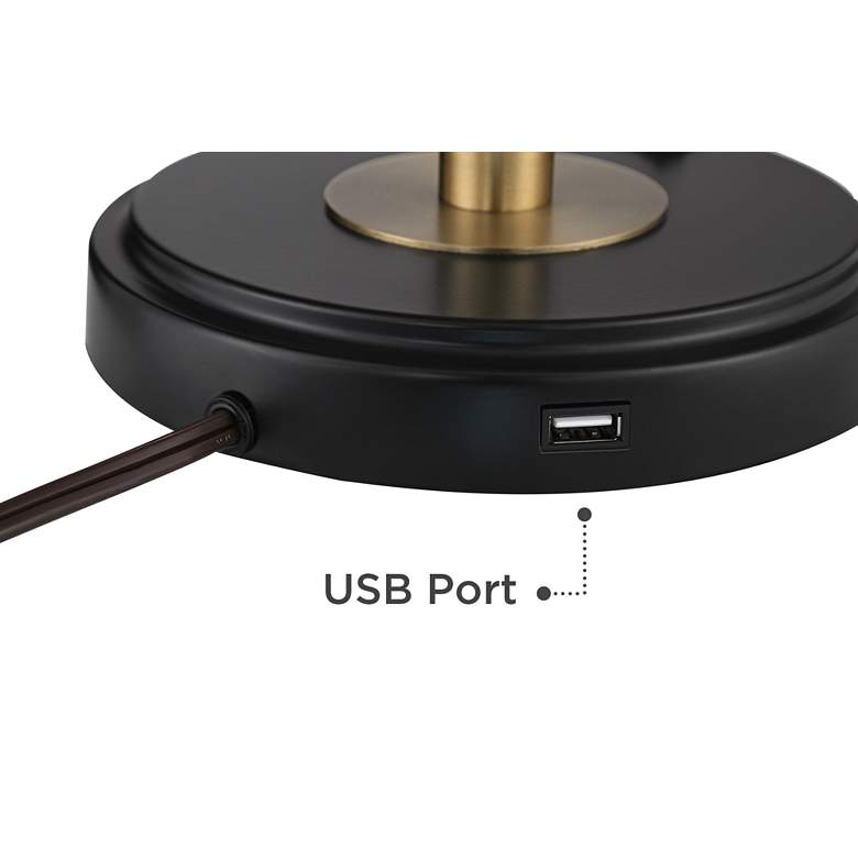 Image 7 360 Lighting Wray Black and Brass Adjustable USB Desk Lamps Set of 2 more views