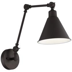 360 Lighting Wray Bronze Metal Adjustable Hardwire Wall Lamp