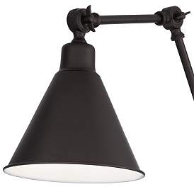 Image3 of 360 Lighting Wray Bronze Metal Adjustable Hardwire Wall Lamp more views