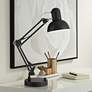 1_360 Lighting Wyatt Black Finish Adjustable Height Architect USB Desk Lamp