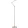 360 Lighting Xenos Adjustable Height Modern Nickel LED Floor Lamp