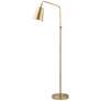 2_360 Lighting Zella Adjustable Height Brass Finish Downbridge Floor Lamp