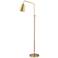360 Lighting Zella Adjustable Height Brass Finish Downbridge Floor Lamp