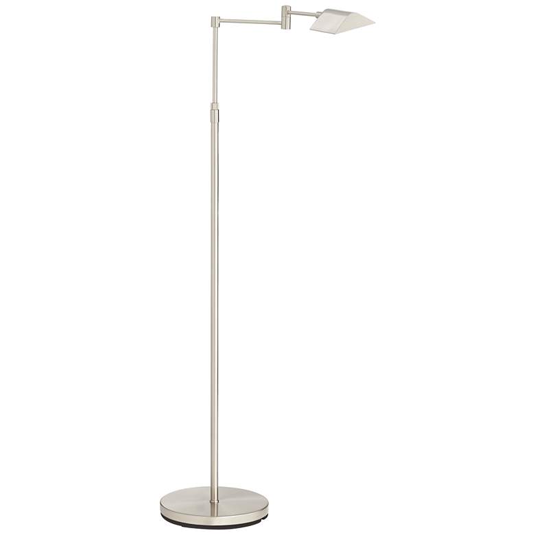 Image 7 360 Lighting Zema LED Nickel Swing Arm Adjustable Pharmacy Floor Lamp more views