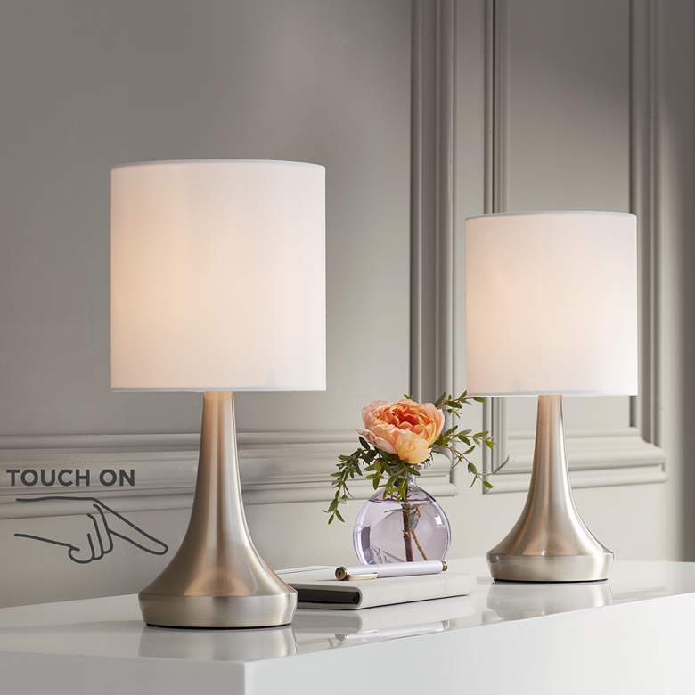 Image 1 360 Lighting Zofia 13" High Modern Touch Table Lamps Set of 2