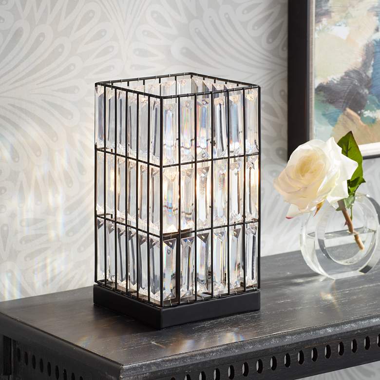 Image 1 360 Lighting Zurich 11.5" High Acrylic Block Accent Table Lamp