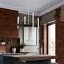 1_Denmark 20"W Brushed Nickel with Black 4-Light Chandelier in scene