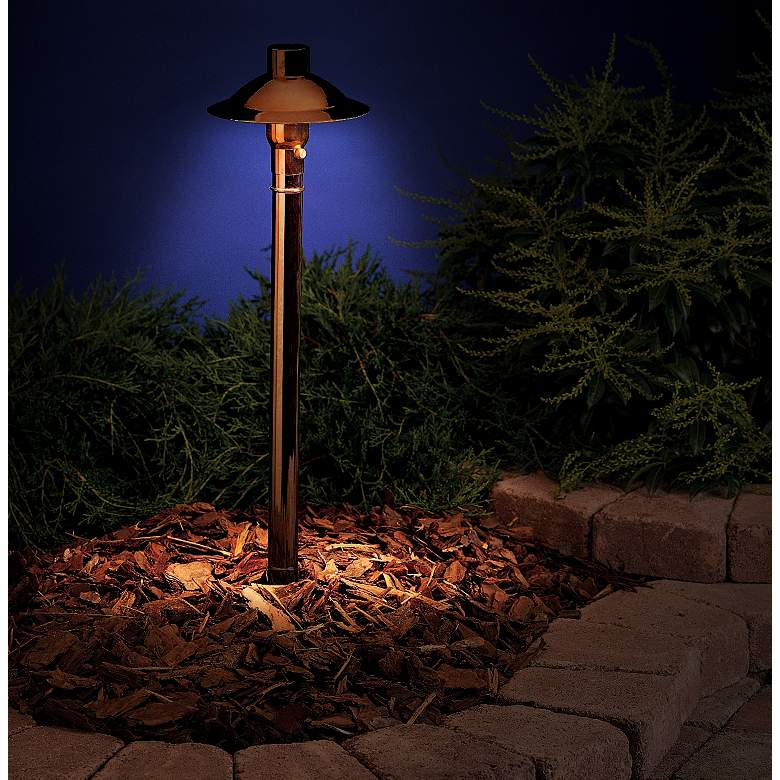 Image 1 Kichler Copper Dome Top Low Voltage Landscape Path Light in scene