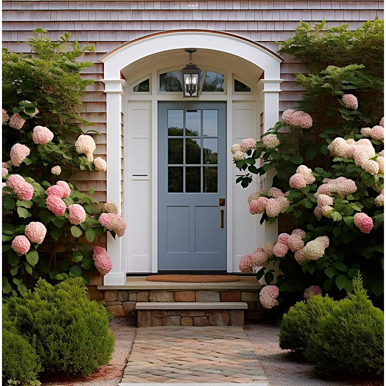 Image 1 Minka Irvington Manor 15 1/2" High Bronze Outdoor Hanging Light in scene