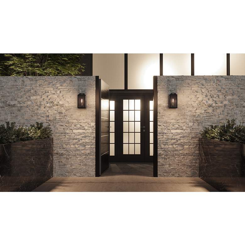 Image 1 Quoizel Alma 11 inch High Western Bronze Outdoor Wall Light in scene
