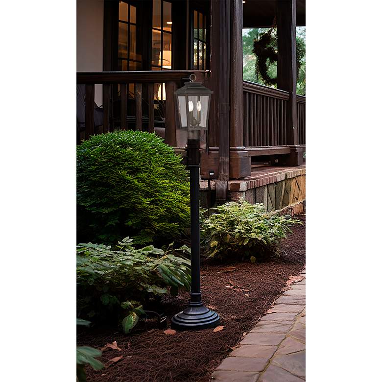 Image 1 Irvington Manor 18" High Chelsea Bronze Outdoor Post Light in scene