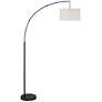 369 Lighting Cora 72" Black Metal Arc Floor Lamp with Smart Socket