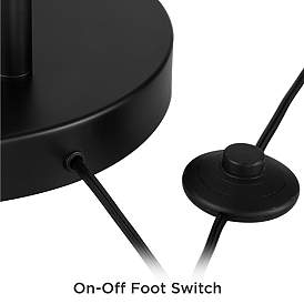 Image5 of 369 Lighting Cora 72" Black Metal Arc Floor Lamp with Smart Socket more views