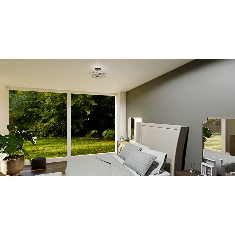 Image 1 Quoizel Belmond 15 3/4"W Matte Black 3-Light Ceiling Light in scene