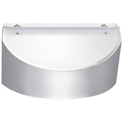 36E75 - 9&quot; Polished Chrome Metal Curved Wall Sconce