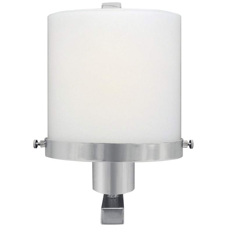 Image 1 36Y10 - Satin Nickel Wall Lamp 10 inchH W/Oval Glass Shade