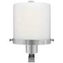 36Y10 - Satin Nickel Wall Lamp 10"H W/Oval Glass Shade