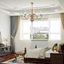 1_Williamsburgh 32" Wide Antique Brass 8-Light Chandelier in scene