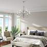 1_Williamsburgh 26"W Brushed Nickel 12-Light 2-Tier Chandelier in scene
