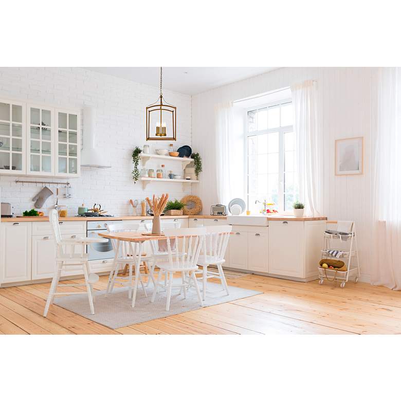 Image 1 Janet 15" Wide Brass 4-Light Pendant Light in scene