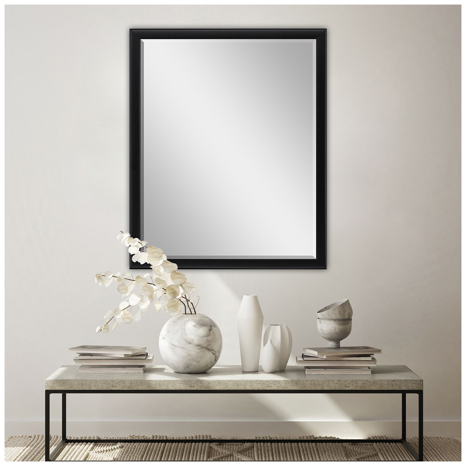 Image 5 #374 Black Wall Mirror - 32" x 42" more views