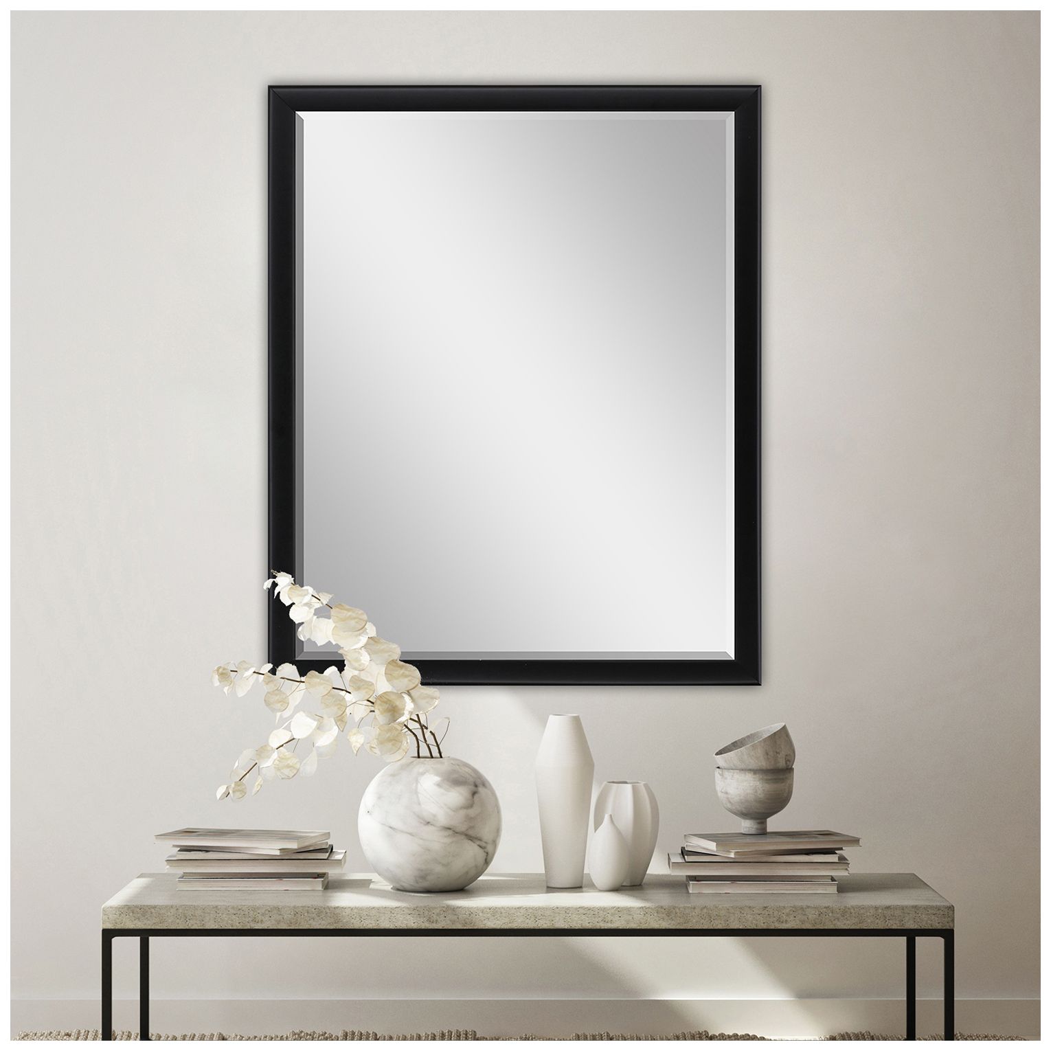 Image 5 #374 Black Wall Mirror - 38" x 50" more views