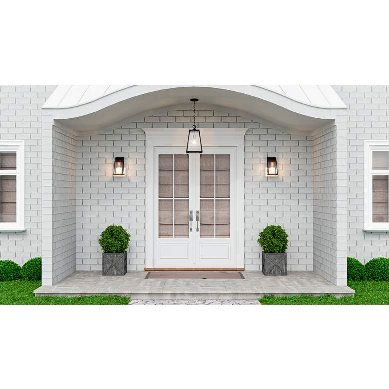 Image 1 Quoizel Amberly Grove 8 1/2" Wide Western Bronze Outdoor Hanging Light in scene