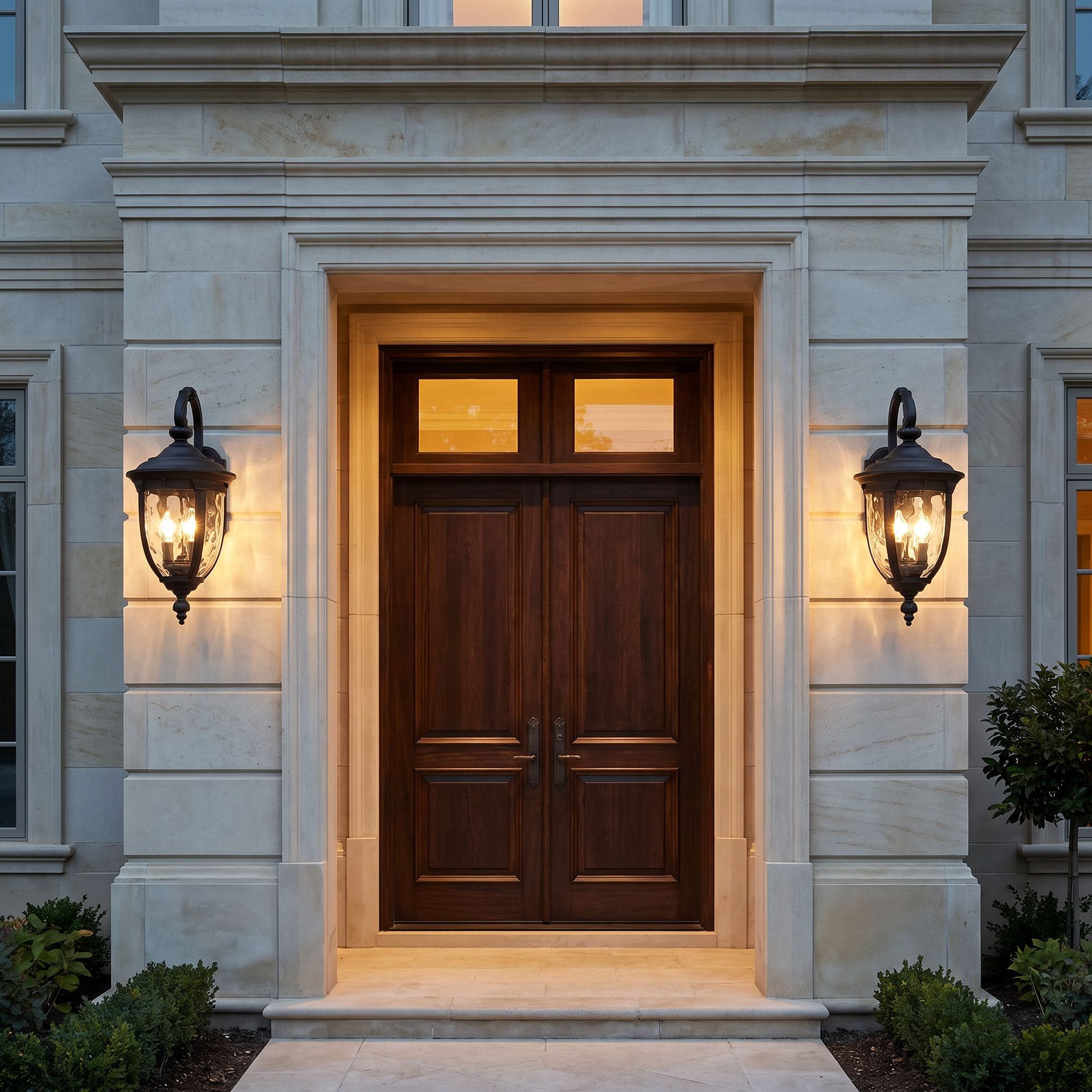 Bellagio 20 1/2" High Black Downbridge Outdoor Wall Light in scene