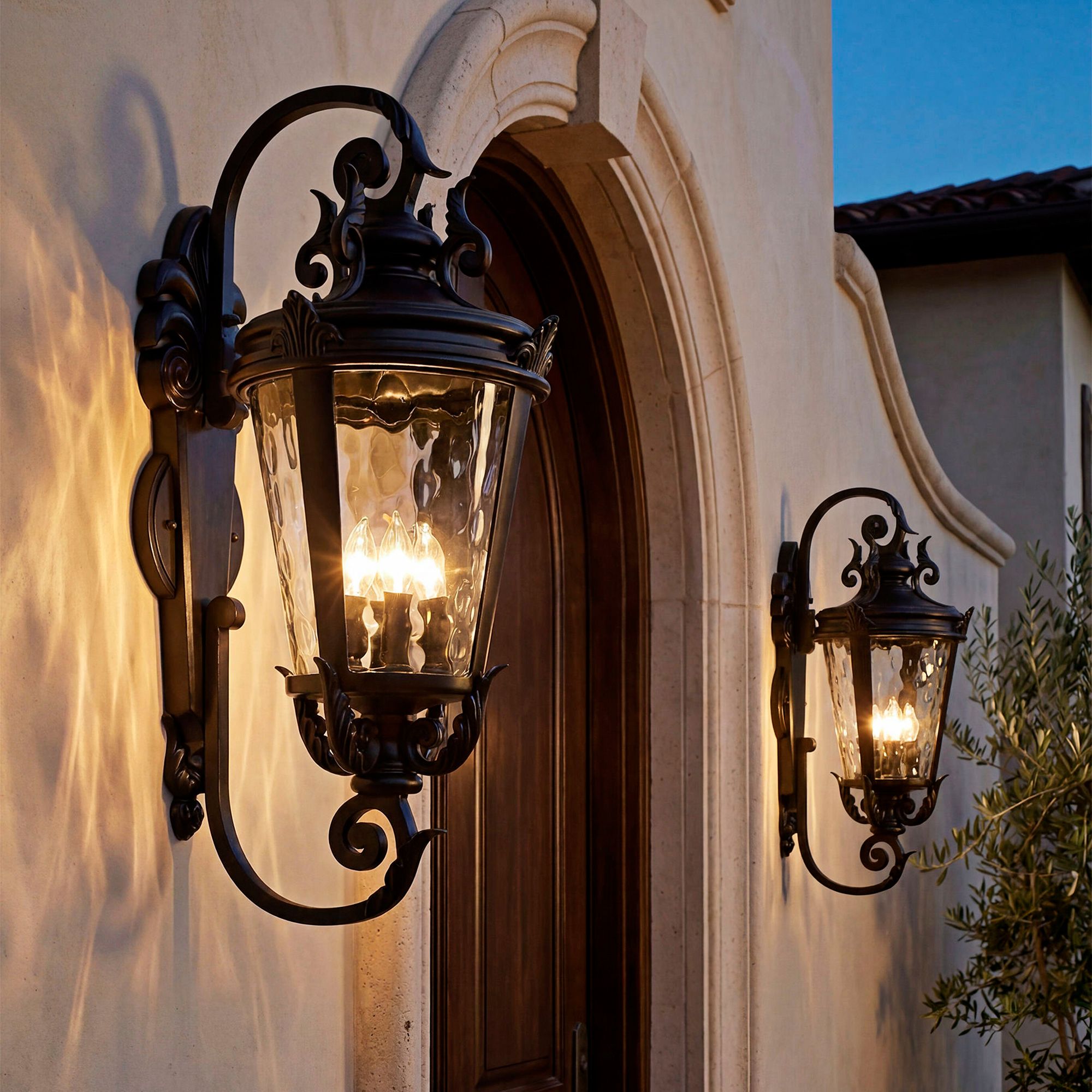 Image 1 John Timberland Casa Marseille 27 1/2" High Black Outdoor Wall Light in scene