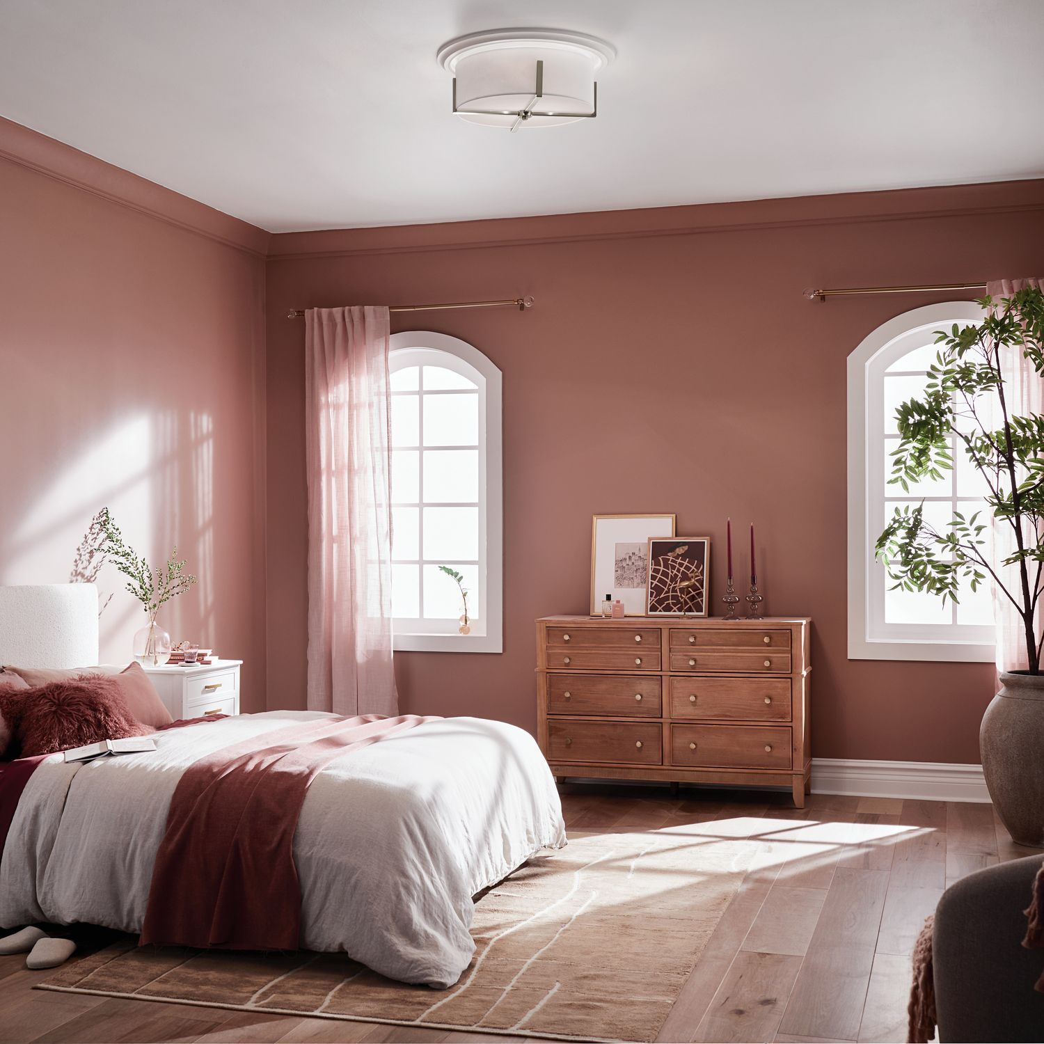 Image 1 Kichler Malen 20" Wide Classic Pewter Drum Ceiling Light in scene