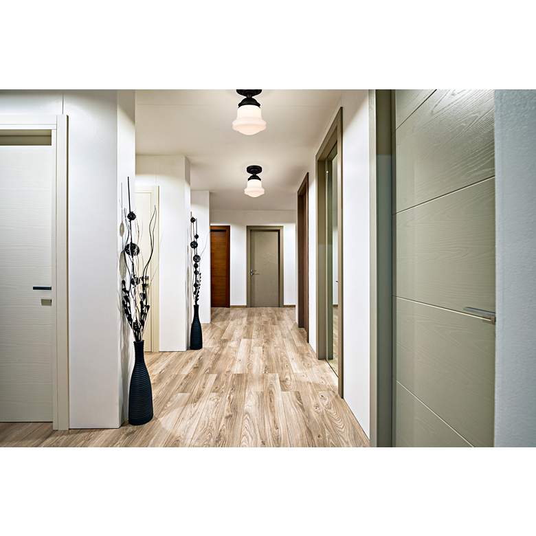Image 1 Vaughn 10 1/2" Wide Matte Black Ceiling Light in scene