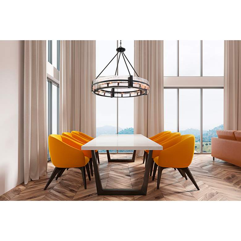 Image 1 Savoy House Hudson 36" Wide Matte Black Pendant Light in scene