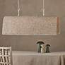 1_Aztec 48" Wide White and Wood Beads 7-Light Chandelier in scene