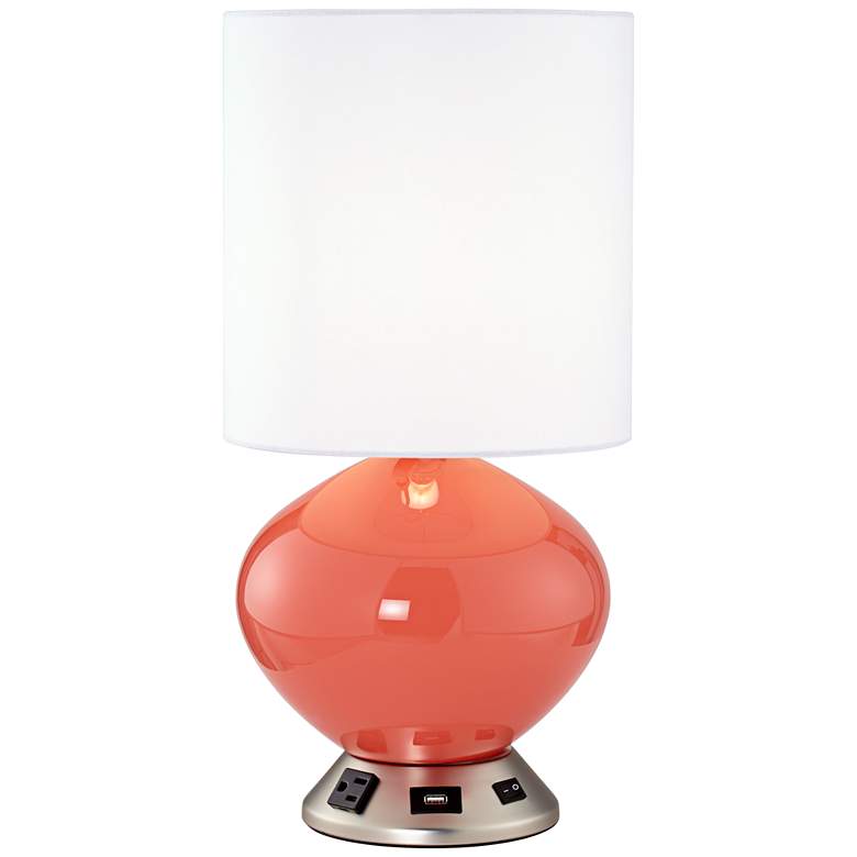 Image 1 37E41 - Satin Nickel Metal Accent Table Lamp