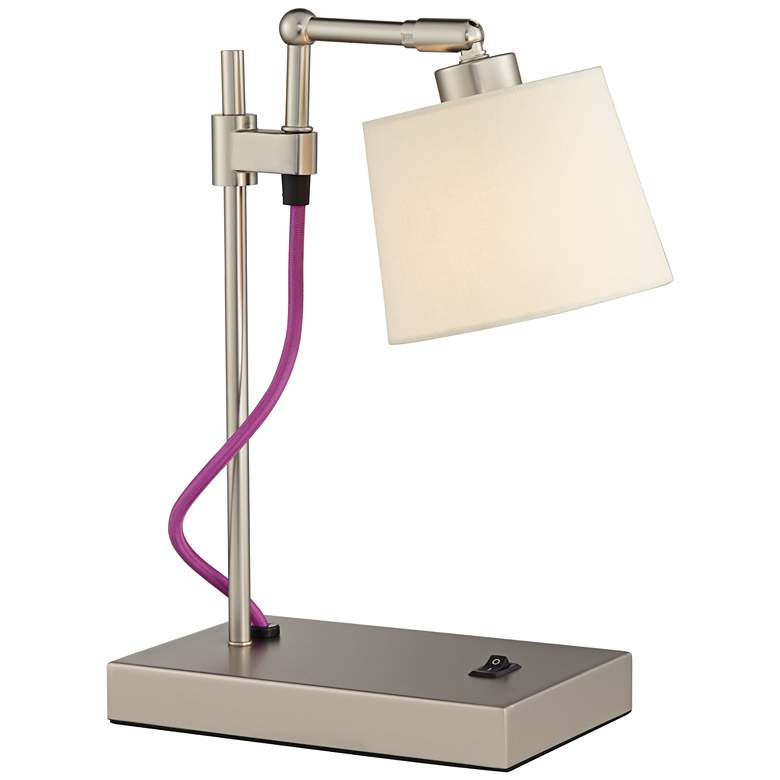 Image 1 37E53 - Satin Nickel Adjustable Desk Lamp