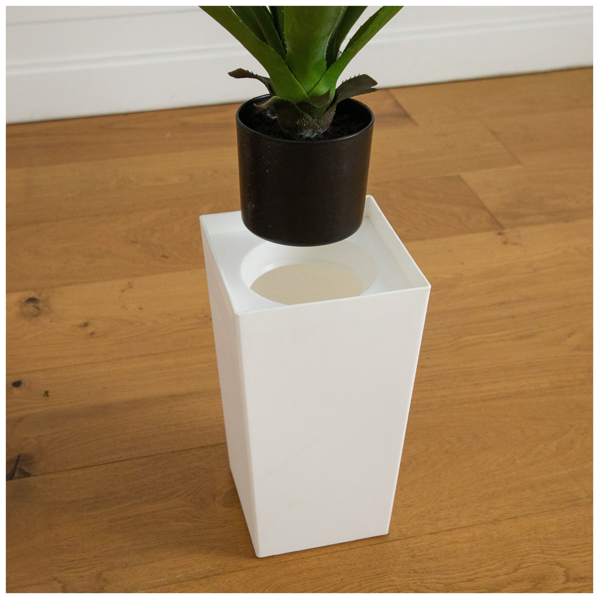 Image 7 37in. UV Resistant Artificial Agave Plant in White Tower Planter more views