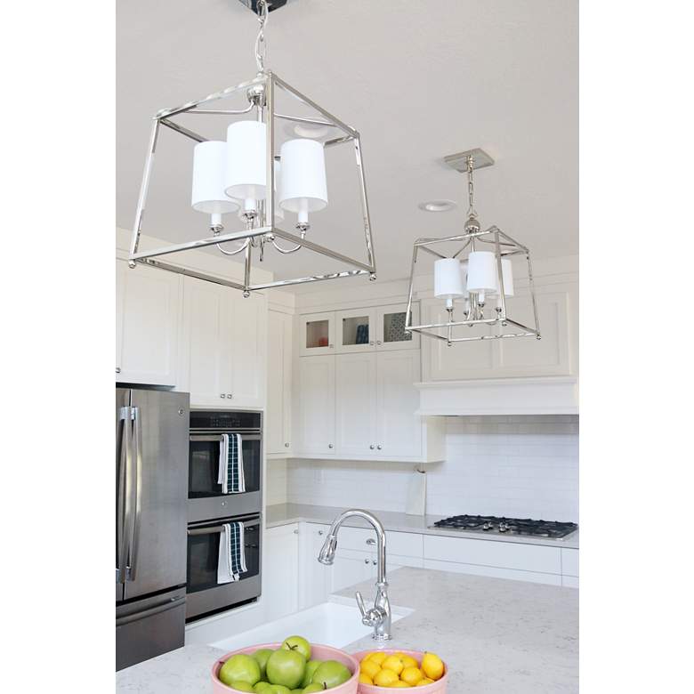 Image 1 Crystorama Sylvan 16"W Polished Nickel 4-Light Chandelier in scene