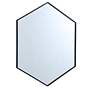 Thumbnail3 of 38-in W x 32-in H Metal Frame Hexagon Wall Mirror in Black more views