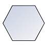 Thumbnail4 of 38-in W x 32-in H Metal Frame Hexagon Wall Mirror in Black more views