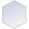 38-in W x 32-in H Metal Frame Hexagon Wall Mirror in Silver