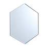 3_38-in W x 32-in H Metal Frame Hexagon Wall Mirror in Silver more views