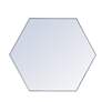 4_38-in W x 32-in H Metal Frame Hexagon Wall Mirror in Silver more views