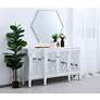 7_38-in W x 32-in H Metal Frame Hexagon Wall Mirror in Silver more views