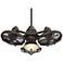 38" Casa Vieja Esquire Bronze 3-Head LED Ceiling Fan with Remote