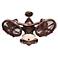 38" Esquire™ Rich Bronze Finish 3-Head Ceiling Fan