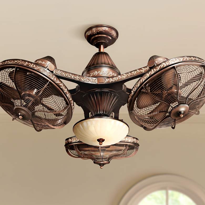 Image 1 38 inch Esquire&#8482; Rich Bronze Finish 3-Head Ceiling Fan