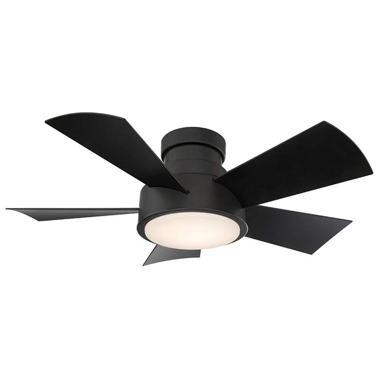 Image 1 38 inch Modern Forms Vox Matte Black 2700K LED Smart Ceiling Fan