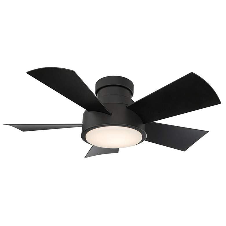Image 1 38 inch Modern Forms Vox Matte Black 3500K LED Smart Hugger Ceiling Fan