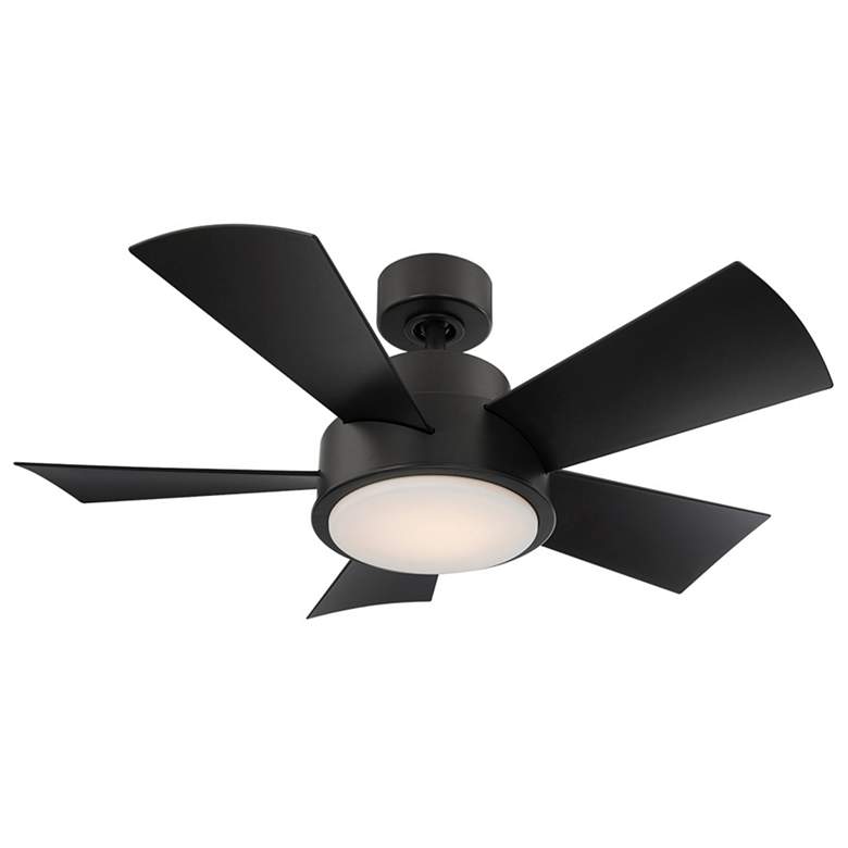 Image 1 38" Modern Forms Vox Matte Black LED Outdoor Ceiling Fan